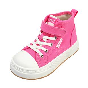 星期六童鞋女童高帮帆布鞋2025秋季新款学生百搭休闲鞋儿童板鞋子