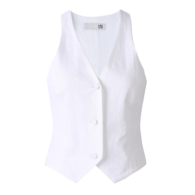 Mogas原创纯亚麻英伦西装马甲