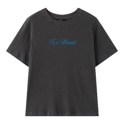 ICE DUST x LOOKNOW2026春夏新款线圈LOGO印花T恤