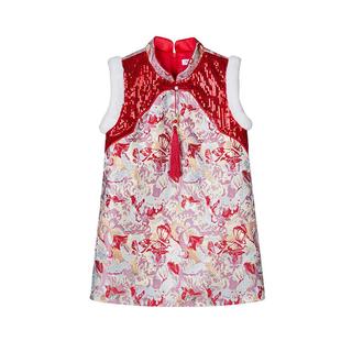 富罗迷公主裙周岁女宝礼服冬季新款小女孩好看洋气生日周岁背心裙