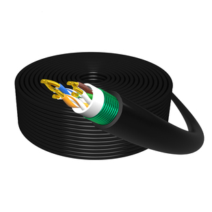 铠装网线室内外防鼠咬超五类 6类 非屏蔽网络线 耐磨防水