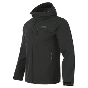 岩云加绒防泼水防风保暖厚重户外软壳衣外套男士百搭时尚软壳衣