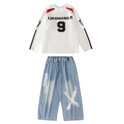 儿童酷帅T恤嘻哈街舞爵士舞服装