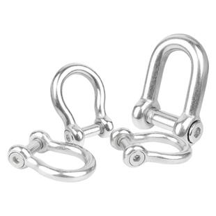 固万基304不锈钢内六角D型卸扣U型弓形起重吊环卸扣马蹄扣连接环