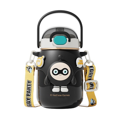 蛋仔派对儿童水杯女生高颜值小肚保温杯不锈钢吸管杯便携大容量