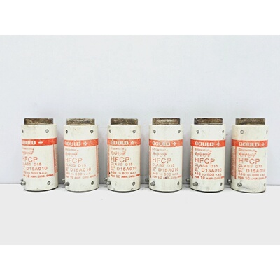 D15A010 GOULD SHAWMUT FUSE HFCP CLASS D15 LOT OF 6
