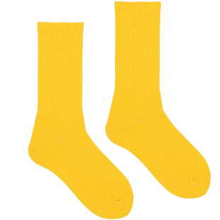 3双装 街头潮流简约百搭滑板学院蓝绿黑白纯色中筒袜子棉男女长袜