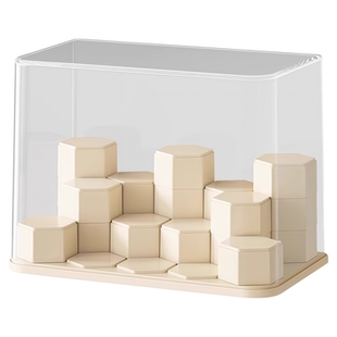 labubu公仔展示盒透明桌面收纳可爱摆件盲盒拉布布坐坐派对展示柜