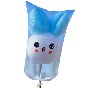 棉花糖袋子花式棉花糖包装袋卡通小兔子专用袋子透明袋包邮送扎丝