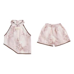 新中式女童夏装短裤套装2026新款洋气儿童国风背心女宝宝夏季衣服