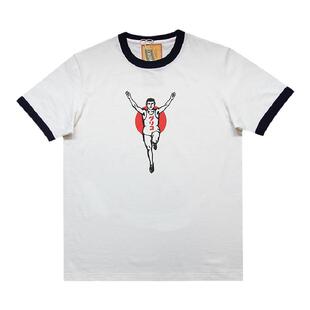 麻烦士多Osaka日本大阪昭和复古印花t恤古着撞色休闲男女款短袖潮