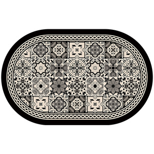 范居态度黑野中古风浴室地垫硅藻泥吸水垫卫生间防滑脚垫厕所门垫