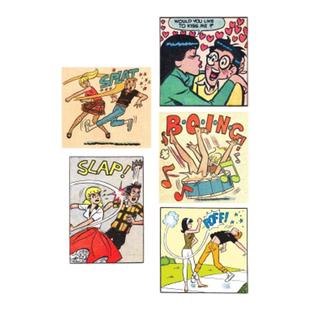 TLP反光车贴 复古pop波普风漫画少女感美女英文拟声掐架防水贴纸