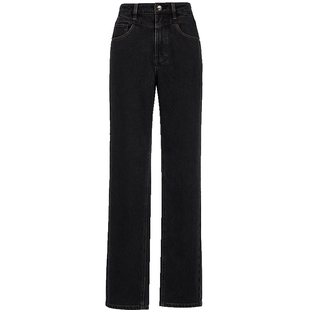 ONLY2025冬季新款蜜桃臀约克线剪裁设计高腰直筒裤九分裤牛仔裤女