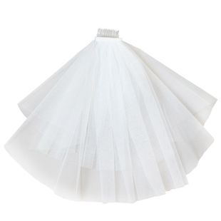 短款超仙复古蓬蓬新娘头纱登记领证结婚头饰网红拍照道具儿童可用