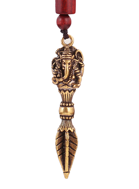 黄铜金刚柱降磨杵大象财神吊坠