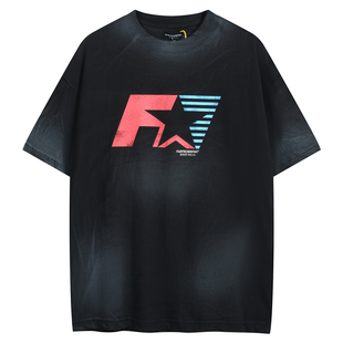 FAR.ARCHIVE FI赛车限定F星字母印花高街潮牌男女宽松休闲短袖T恤