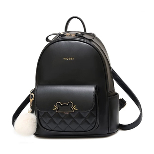 软皮双肩包女2026新款简约大容量皮质小背包通勤百搭夏天旅行包包