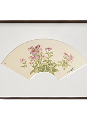 石斛兰花鸟图新中式进门玄