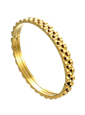 2025跨境爆款高级感黄金色手镯