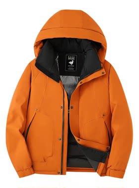 花花公子冬季加厚保暖羽绒服外套