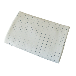 米白小黑波点纯棉针织莫代尔布料 连体衣上衣裙子阔腿裤床品面料