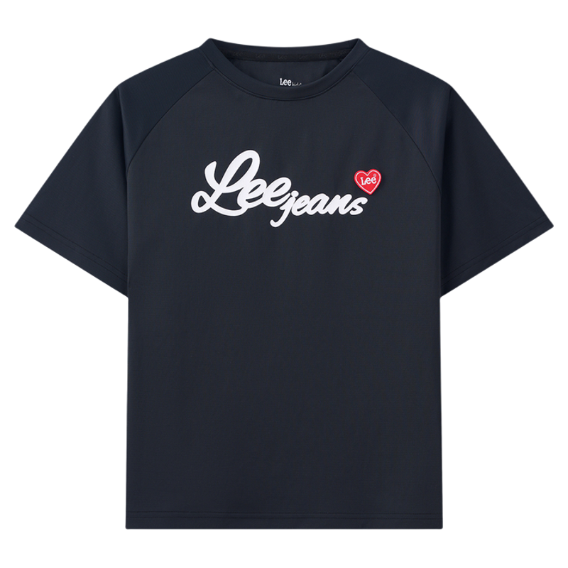 Leekids夏季字母刺绣童T恤