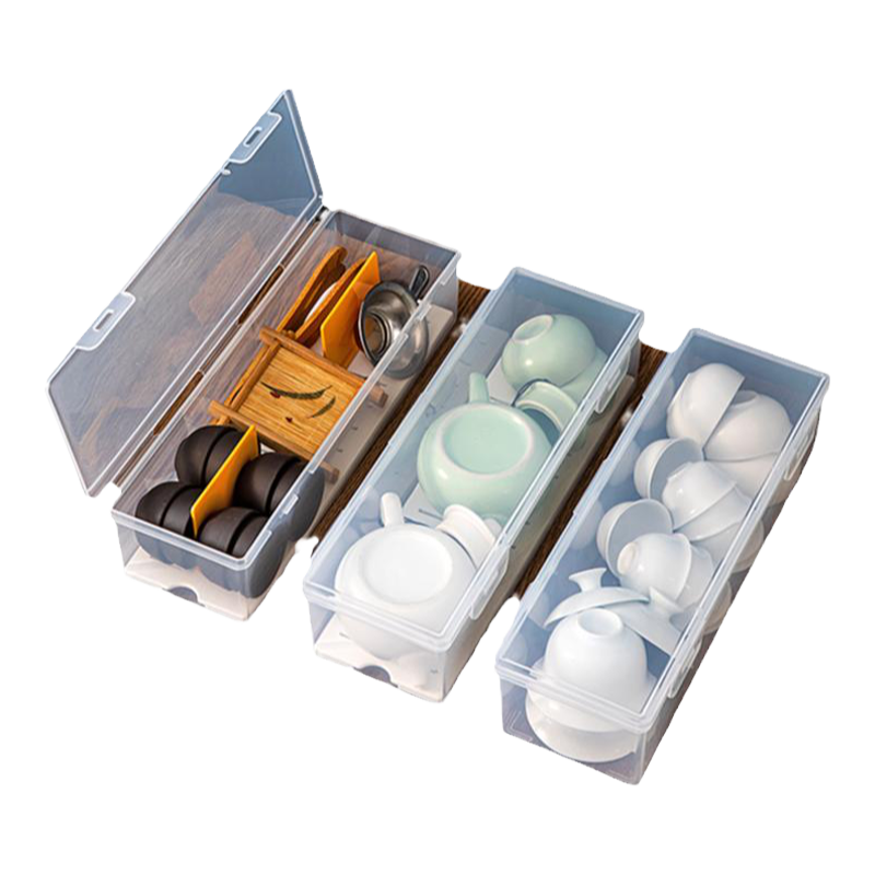 防尘茶具收纳盒带盖可叠加透明放功夫茶杯装茶叶碗茶壶沥水置物架