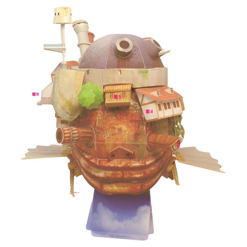 益智手工DIY哈尔的移动城堡创意3D立体拼装图动漫玩具精美纸模型