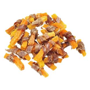 奇可家 大袋简装鸭肉红薯条400G 宠物零食肉干猫狗零食鸭肉红薯干