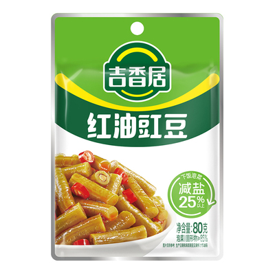 80g吉香居泡椒红油酸豆角四川
