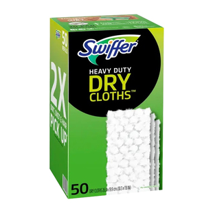 美国直邮Swiffer拖把干巾布加强版去静电清洁防尘免洗替换纸50片