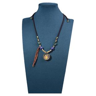 藏式手编绳摩利支天菩萨.天然矿石颜料开脸着色.构图饱满画工细腻