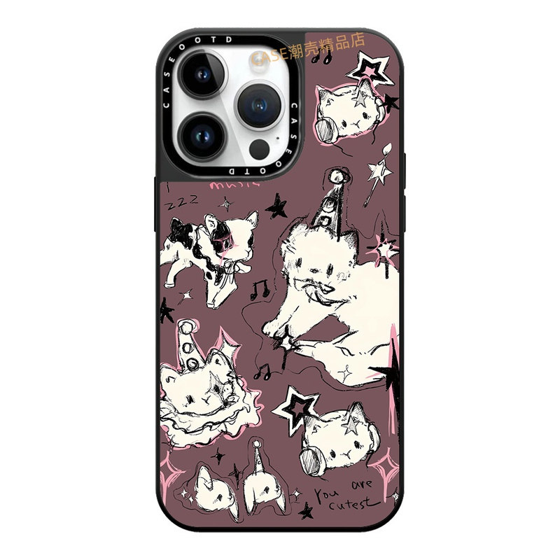 CASEOOTD明星同款爱乐动物城吉他猫猫适用于苹果17 16Pro Max手机壳iPhone12 13 14 15Pro/plus磁吸Air保护套