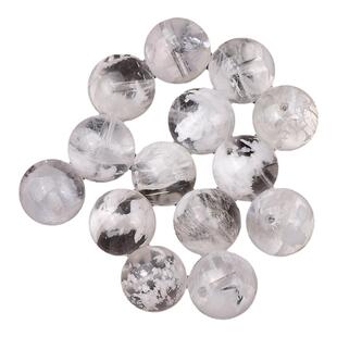 7A天然白幽灵粉雪花幽灵散珠子男女士手串diy手工手链多宝水晶