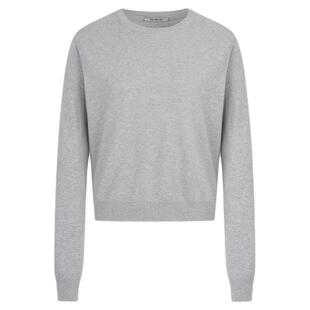 FEELANDJOY100长绒棉针织衫女圆领长袖柔软百搭简约休闲上衣