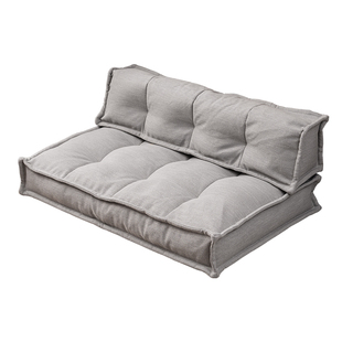 日式懒人沙发榻榻米蒲团坐垫靠背亚麻坐墩加厚免拆洗屁垫阳台蒲团