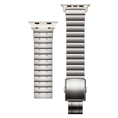 高端利落条式316L精钢苹果表带 新款Apple Watch Ultra 49mm/Series11 iWatch42mm 46mm全系不锈钢实心钢带