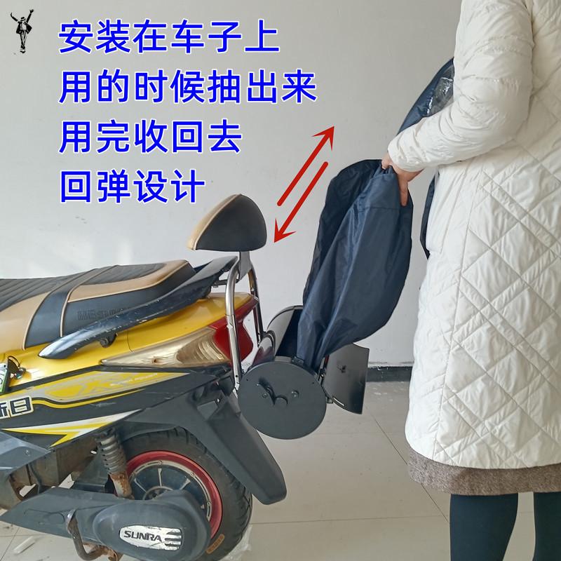 雨衣电动车自动收纳盒子雨披车罩摩托车双人男女款母子全身防暴雨