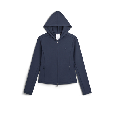 Wilson威尔胜官方26年春季新款女士弹力修身连帽网球运动针织外套