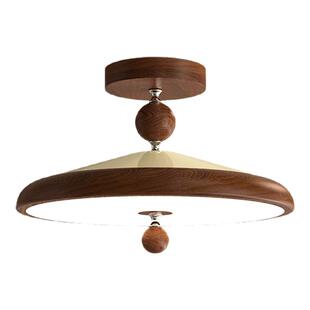 法式中古风卧室护眼吸顶灯美式复古胡桃色日式侘寂风餐厅摇臂吊灯