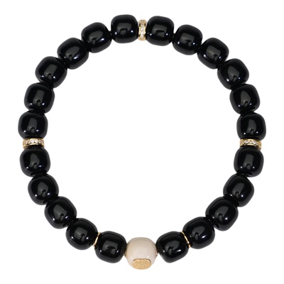 黑玛瑙猛犸牙扎基拉姆银镀金手串