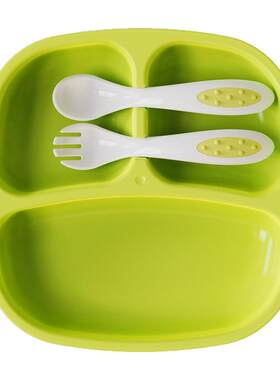 品质佳宜贝比宝宝餐盘三格分格盘辅食训练婴幼儿吃饭儿童餐具套装