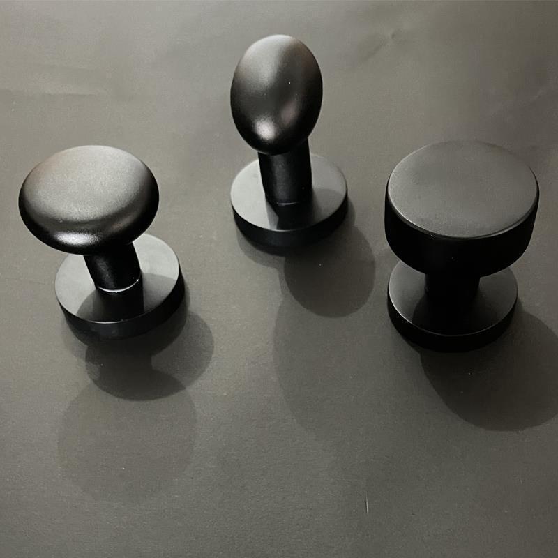 隐形门拉手锁球形黑色现代单面明装电视背景隐形门锁把手木门把手