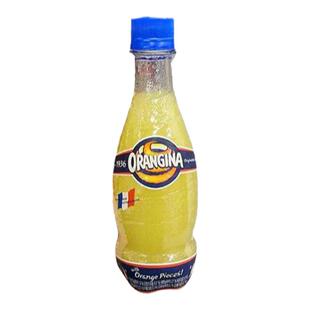 韩国直邮ORANGINA橙子味爽口碳酸饮料420ml瓶包装新款有沉淀汽水