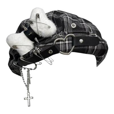 原创亚文化金属贝雷帽画家云朵帽