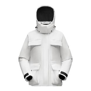 美力城冬季休闲工装羽绒服女中长款防风鹅绒服户外抗寒外套116