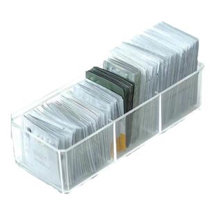 小样护肤品收纳盒有盖小型试用装分装精华整理盒镜柜架透明高级感