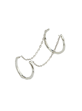 月亮原创连体双戒冷艳风通用首饰