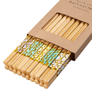 健康楠竹筷子家用新款高档耐高温成人防霉一人一筷好夹防滑竹筷子